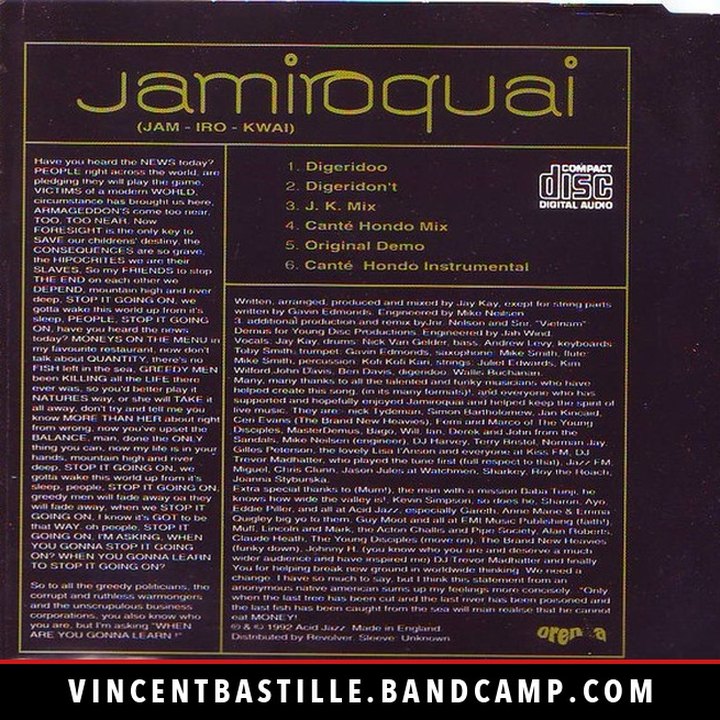 Cover of Jamiroquai - When You Gonna Learn CDM 1992
