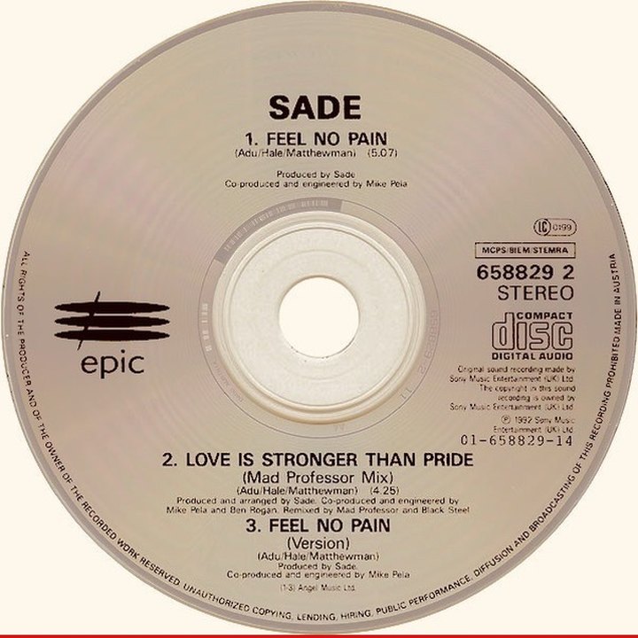 Cover of Sade - Feel No Pain [Epic 658829 2] 1992 FLAC